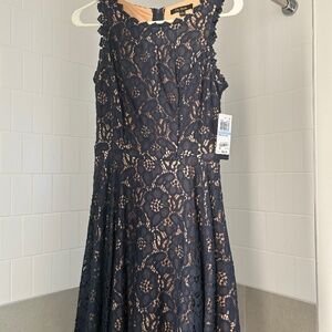 Navy blue lace occasion dress